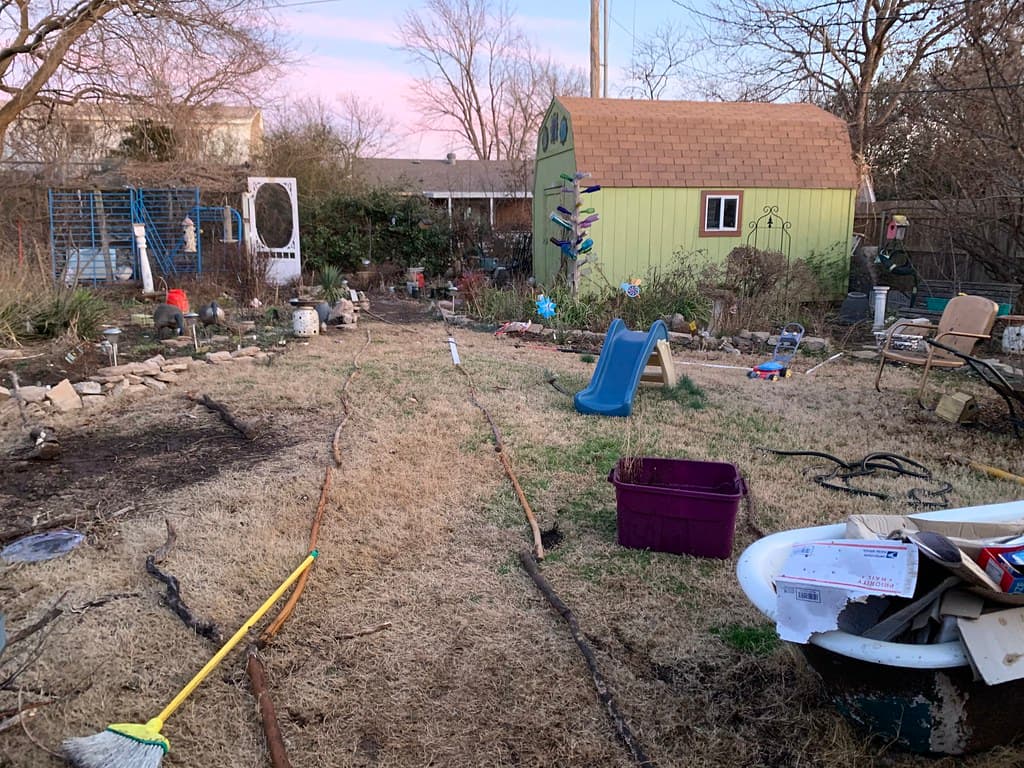 The original backyard photo, before any redesign
